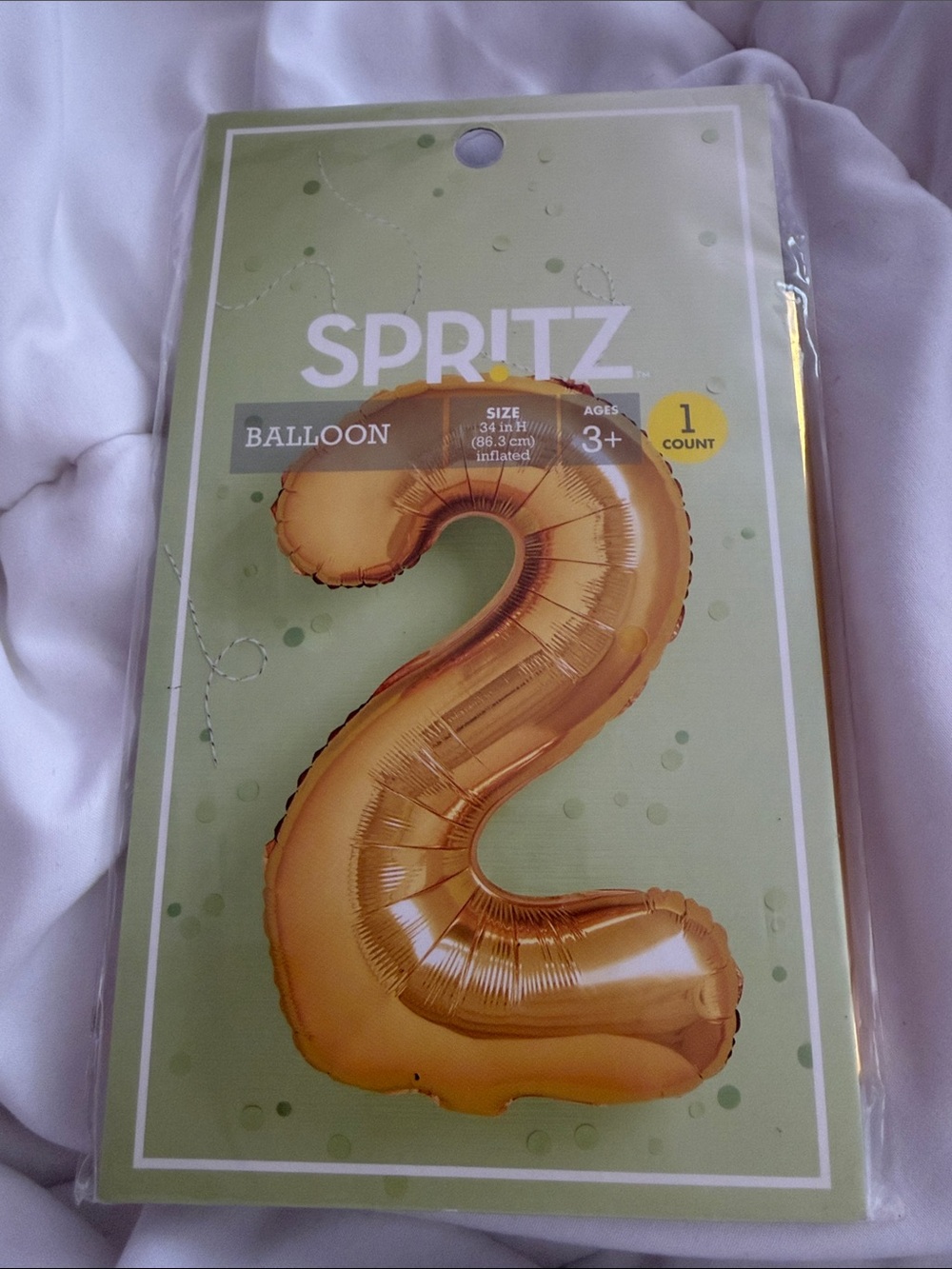 Target Spritz Gold Foil Number 2 Party Balloon